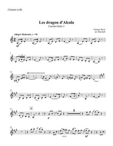 Les Dragons d'Alcala from Carmen Suite 1 (arr. Paul Marshall)