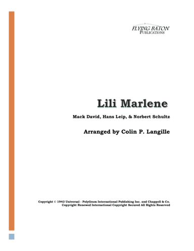 Lilli Marlene (lili Marleen) (arr. Colin P. Langille)