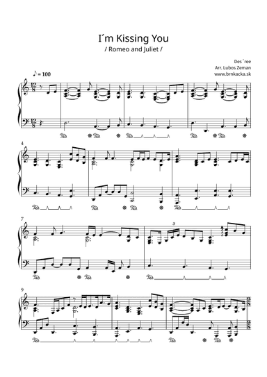 Kissing You (arr. Lubos Zeman)