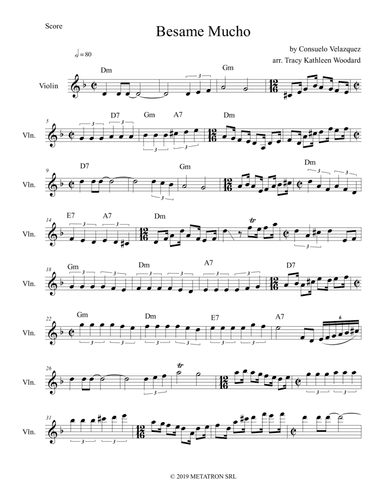 Besame Mucho (arr. Tracy Kathleen Woodard)