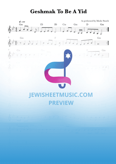 Geshmak To Be A Yid. Lead sheet (arr. R. Sloboder)
