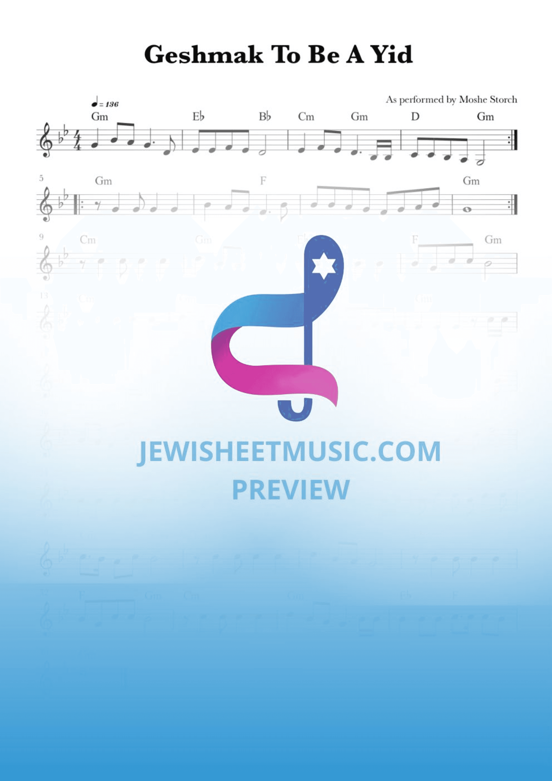 Geshmak To Be A Yid. Lead sheet (arr. R. Sloboder)