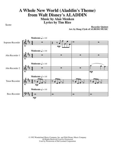 A Whole New World (from 'Aladdin') (arr. Doug Clyde)