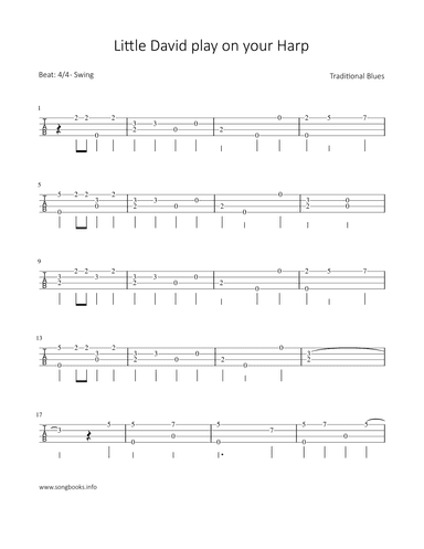Little David play on your Harp (arr. Bettina Schipp)