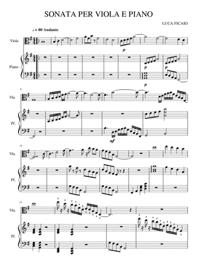 Sonata per viola e piano numero 1