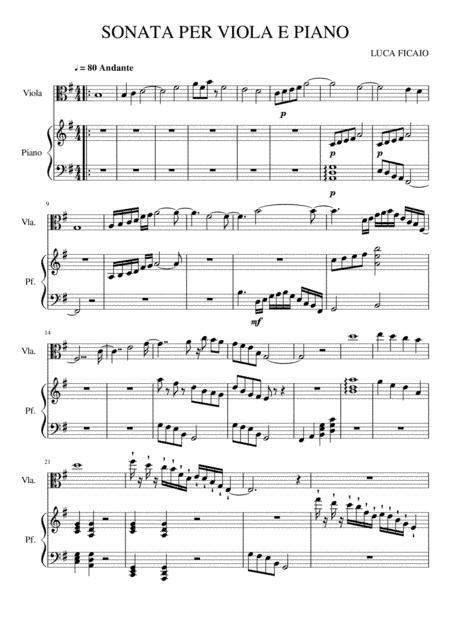 Sonata per viola e piano numero 1