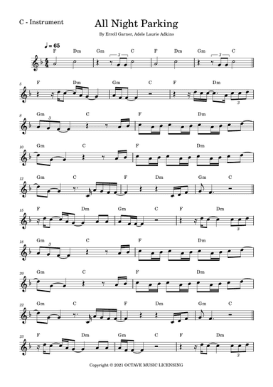 All Night Parking (with Erroll Garner) Interlude (arr. Fabio Eduardo de Oliveira)