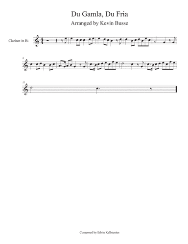 Du Gamla, Du Fria - Clarinet (arr. Kevin Busse)