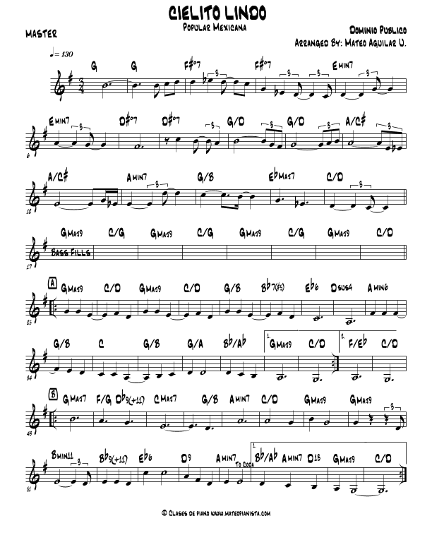 Cielito Lindo (arr. Mateo Aguilar)