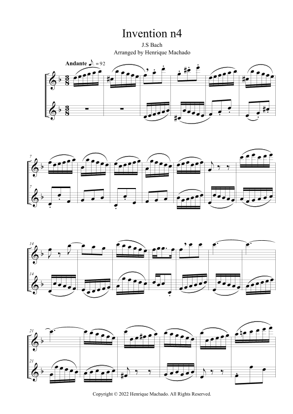 Invention 4 (arr. Henrique Machado)