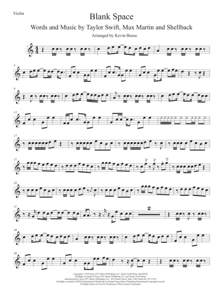 Blank Space (arr. Kevin Busse)