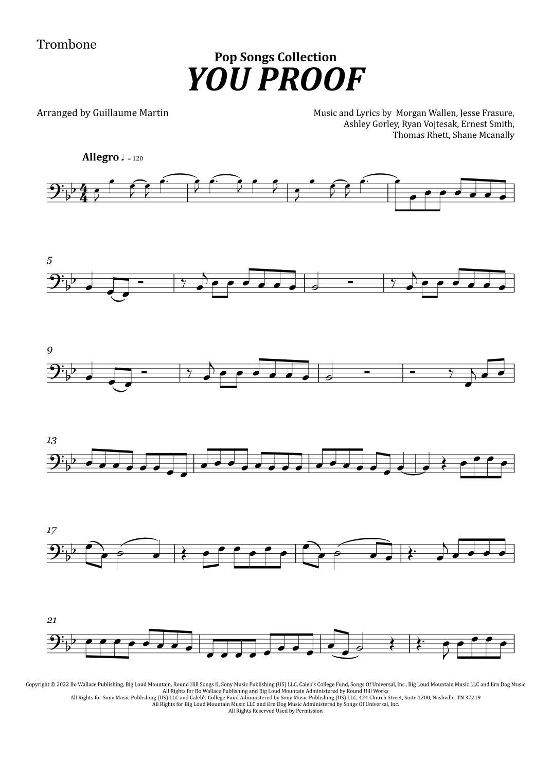 You Proof (arr. Guillaume Martin)