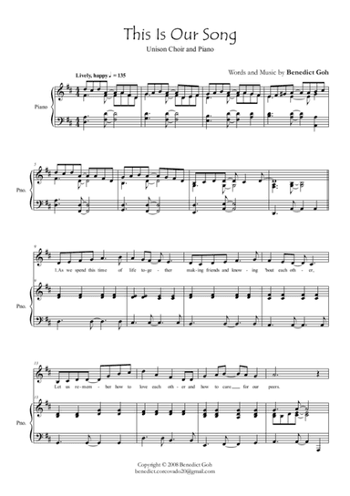This is Our Song (D Major)