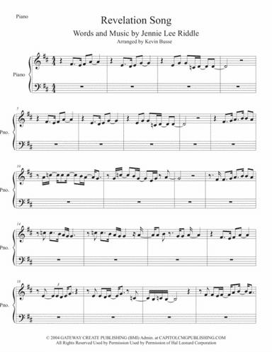 Revelation Song (arr. Kevin Busse)