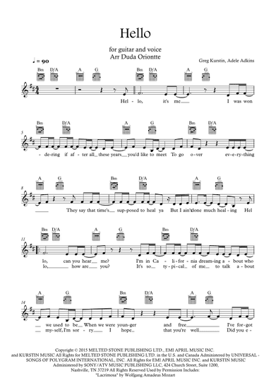 Hello (arr. Duda Oriontte)