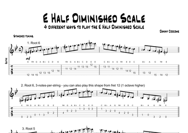 E Half Diminished Scale (4 Ways to Play)