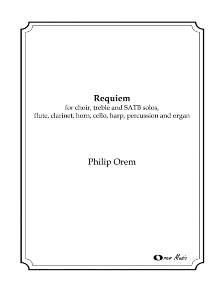 Requiem - score and parts
