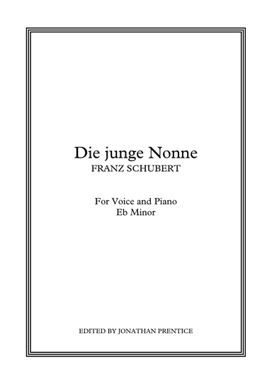 Die junge Nonne (Eb Minor) (arr. Jonathan Prentice)