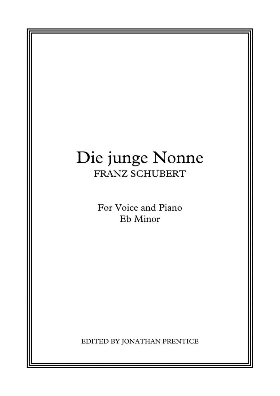 Die junge Nonne (Eb Minor) (arr. Jonathan Prentice)