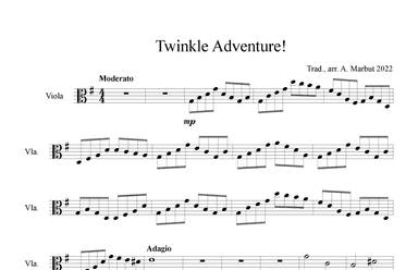Twinkle Adventure! - Viola Part (arr. A. Marbut 2022)