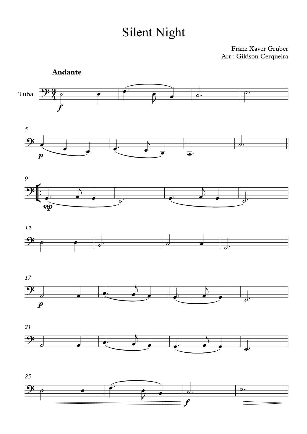 Silent Night (arr. Gildson Cerqueira)