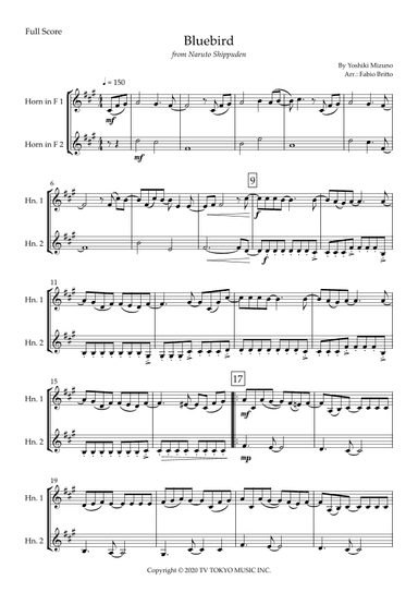 Ikimono Gakari's Blue Bird (arr. Fabio Britto)