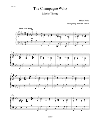 The Champagne Waltz (arr. Betty May Hansen)
