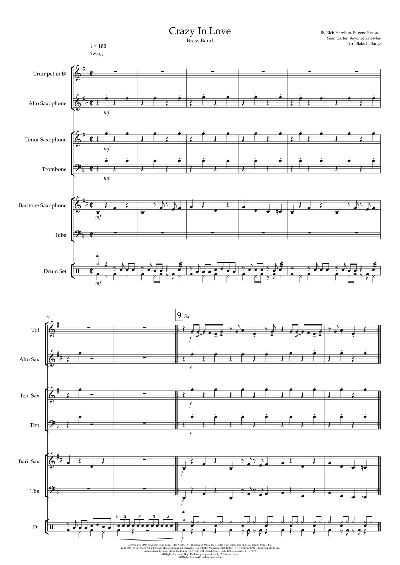Crazy In Love (arr. Blake LaBarge)