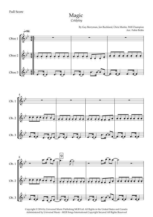 Magic (arr. Fabio Britto)