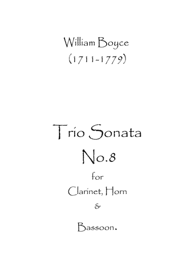 Trio Sonata No.8 (arr. Spence Bundy)