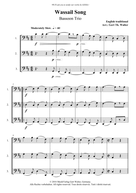 Wassail Song (arr. Gert Th. Walter)