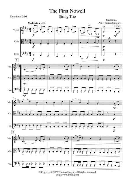The First Nowell (arr. Thomas Quigley)