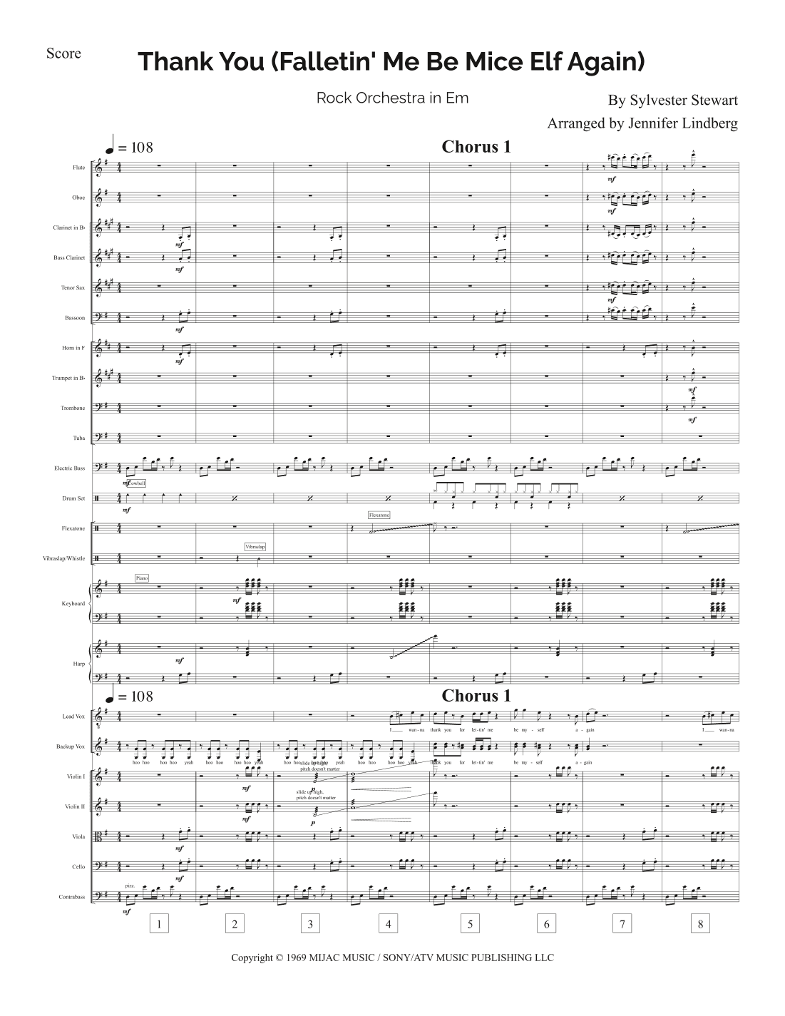 Thank You (falletin Me Be Mice Elf Again) (arr. Jennifer Lindberg)