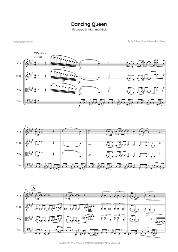 Dancing Queen (arr. Björn Kleiman)