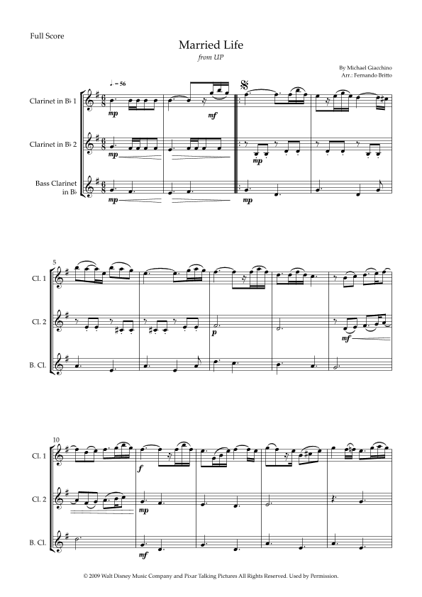 Married Life (arr. Fernando Britto)