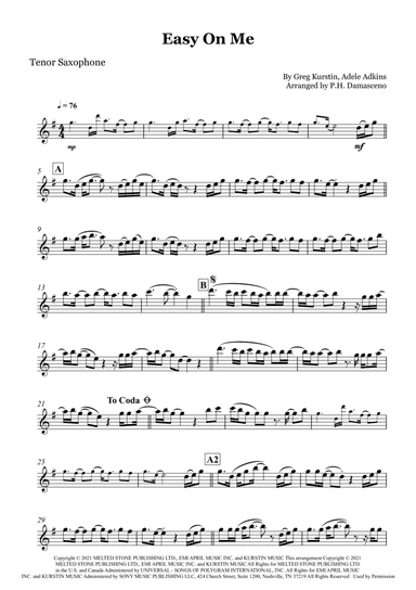 Easy On Me (arr. P.H. Damasceno)