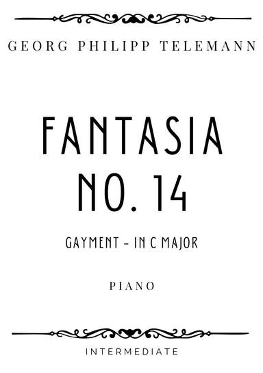 Telemann - Gayment from Fantasia in C Major (TWV 33:14) - Intermediate (arr. Piacere Music Sheets)