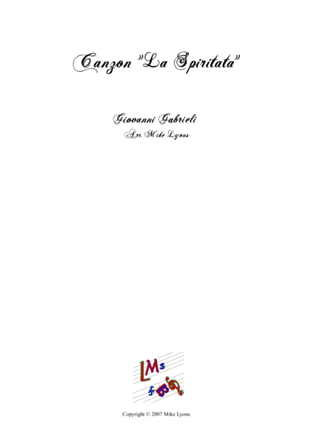 Canzon "La Spiritata" - Giovanni Gabrieli (Brass Quartet) (arr. Mike Lyons)