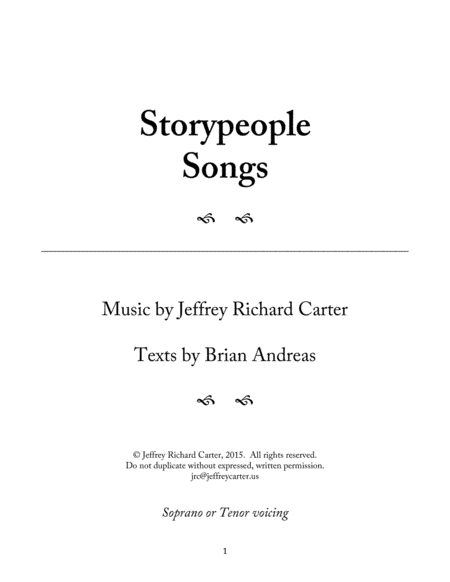 Storypeople Songs (high voice)