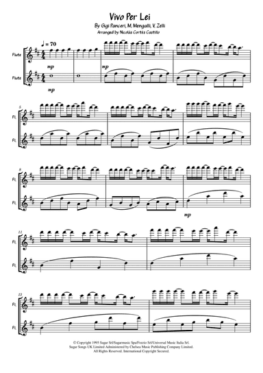 Vivo Per Lei (arr. Nicolás Cortés Castillo)