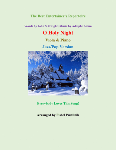 Piano Background for "O Holy Night"-Viola and Piano (arr. Fishel Pustilnik)
