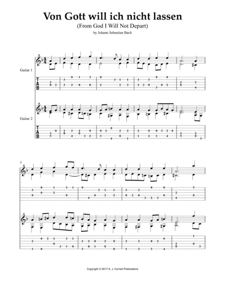 Von Gott will ich nicht lassen (From God I Will Not Depart) (arr. Mark Phillips)