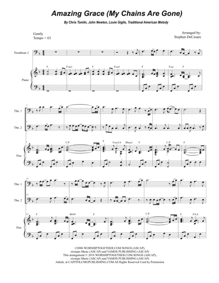 Amazing Grace (my Chains Are Gone) (arr. Stephen DeCesare)