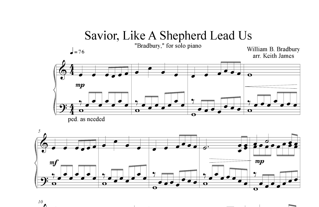 Saviour, Like A Shepherd, Lead Us (arr. Keith James Productions)