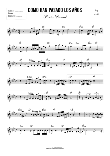Como Han Pasado Los Anos (arr. Academia Unimusica)
