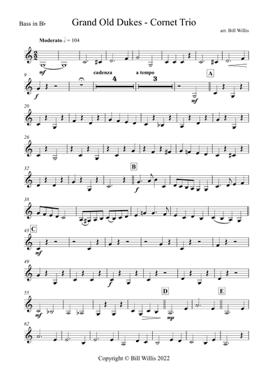 Grand Old Dukes - Cornet Trio (arr. Bill Willis)