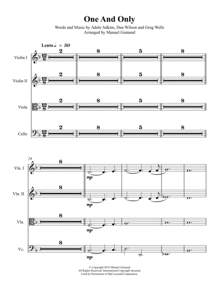 One And Only (arr. Manuel Guinand)