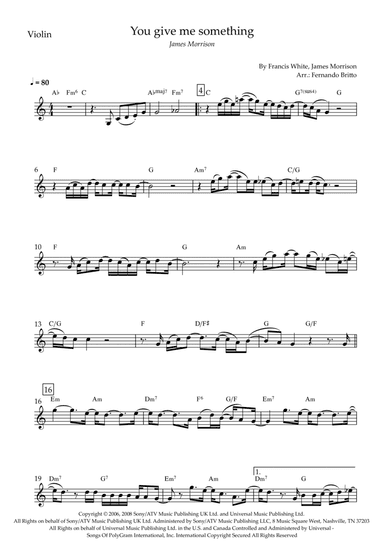 You Give Me Something (arr. Fernando Britto)