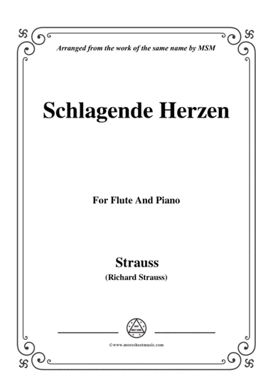 Richard Strauss-Schlagende Herzen, for Flute and Piano (arr. MSM)
