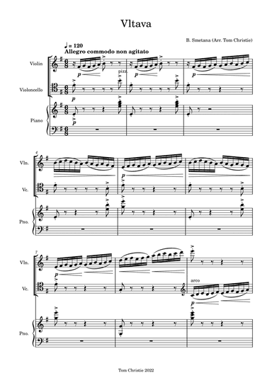 Vltava - Bedrich Smetana (full score) (arr. Tom Christie)